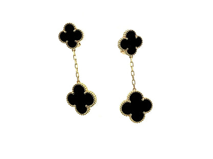 [Dawnora Jewelry]CLOVER 2 MOTIFS  EARRINGS (MULTIPLE CHOICESC