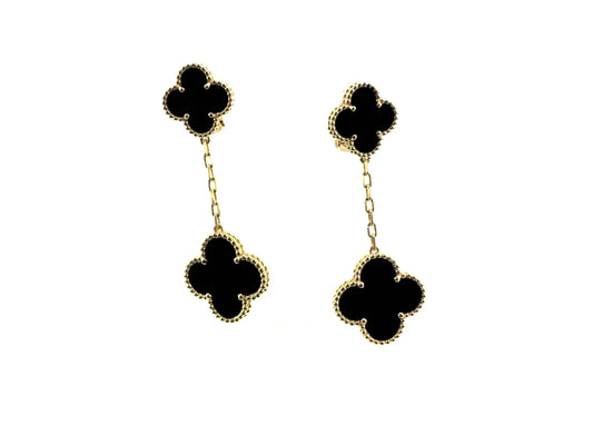 [Dawnora Jewelry]CLOVER 2 MOTIFS  EARRINGS (MULTIPLE CHOICESC