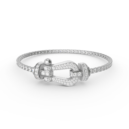 [Dawnora Jewelry]FORCE  LARGE HORSESHOE FULL DIAMOND TENNIS BRACELET