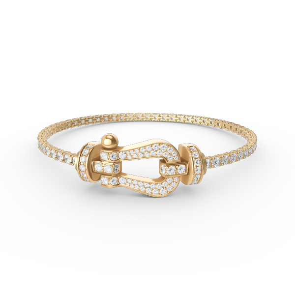 [Dawnora Jewelry]FORCE  LARGE HORSESHOE FULL DIAMOND TENNIS BRACELET